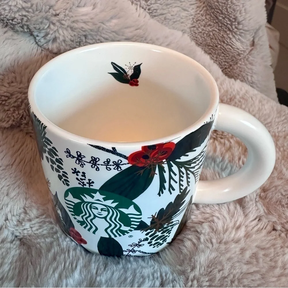 Starbucks Coffee Mug 12 ounce Winter Greenery